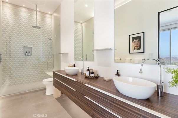 Bathroom, Dual Sink Vanities, Free Standing Baths, Glass Shower, Interior, Recessed Lighting
