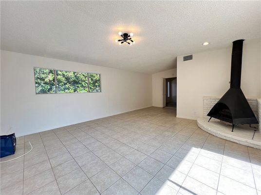 Empty room, Fireplace, Interior, Recessed Lighting