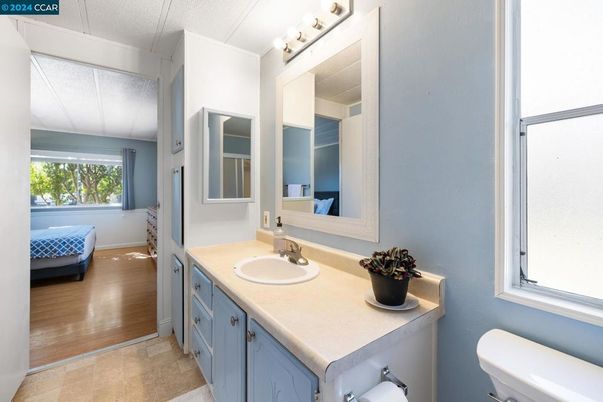Bathroom, Dual Sink Vanities, Interior, Wood Texture Flooring