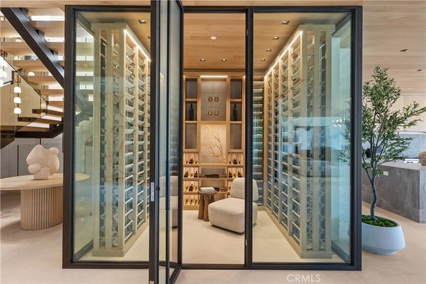Elevator, Interior, Recessed Lighting, Wine Storage, Wooden Ceilings