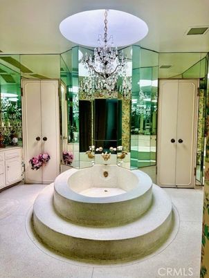 Bathroom, Chandelier, Interior
