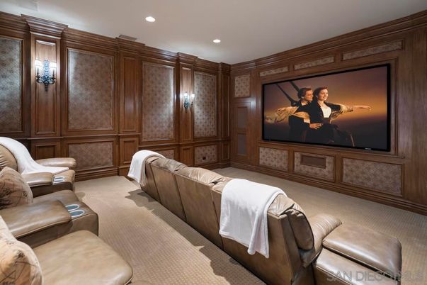 Home Theatre Room, Interior, Projection Screen, Recessed Lighting, Theatre Room