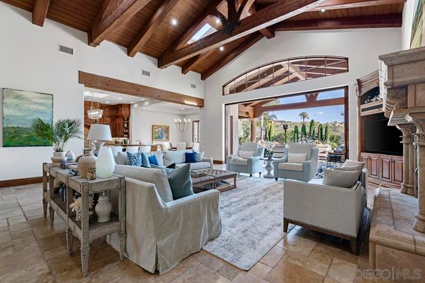 Interior, Living room, Pendant Lights, Recessed Lighting, Wooden Beams, Wooden Ceilings