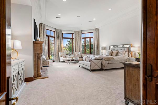 Bedroom, Fireplace, Interior, Recessed Lighting