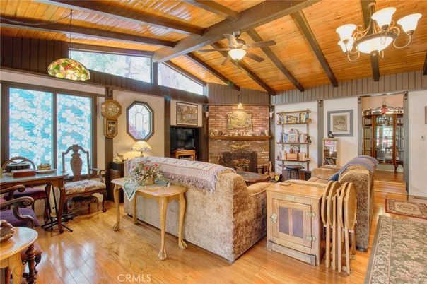 Fireplace, Interior, Living room, Stone Walls, Wooden Beams, Wooden Ceilings, Wood Texture Flooring