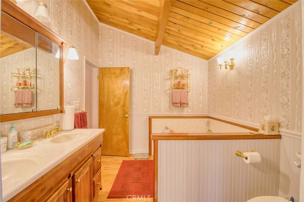 Bathroom, Interior, Wooden Beams, Wooden Ceilings, Wood Texture Flooring