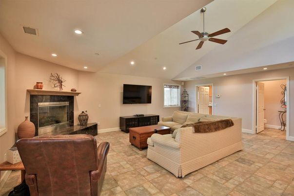 Fireplace, Interior, Living room, Recessed Lighting
