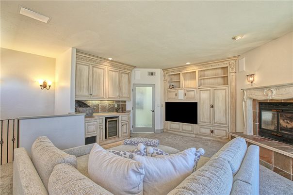 Fireplace, Interior, Living room, Recessed Lighting
