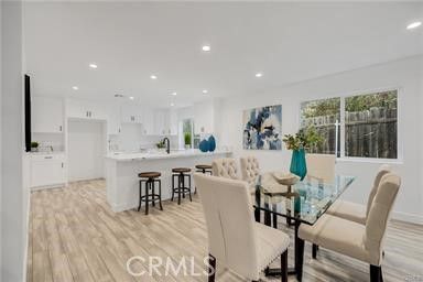 Dining room, Interior, Kitchen, Recessed Lighting, Wood Texture Flooring