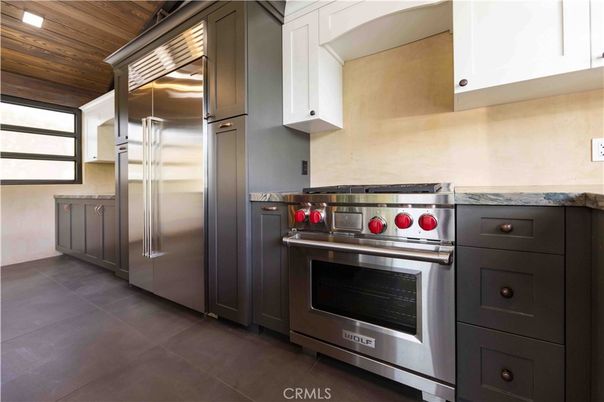 Interior, Kitchen, Recessed Lighting, Stainless Steel Appliances, Wooden Ceilings