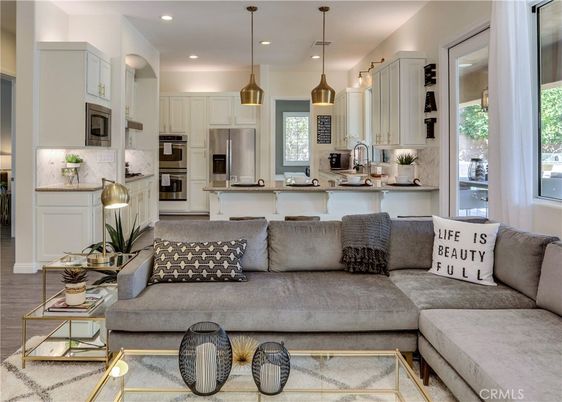 Interior, Kitchen, Living room, Pendant Lights, Recessed Lighting, Stainless Steel Appliances