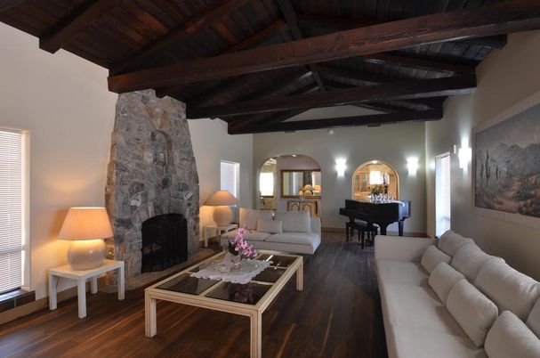 Fireplace, Interior, Living room, Piano, Wooden Beams, Wooden Ceilings, Wood Texture Flooring