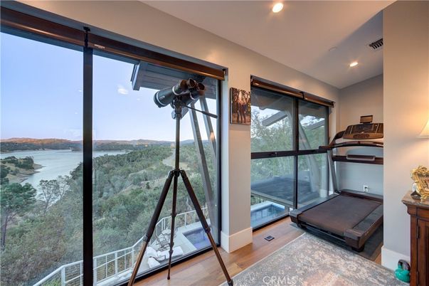 Fitness Equipment, Interior, Recessed Lighting, Water, Wood Texture Flooring