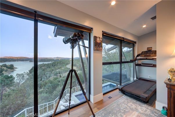 Fitness Equipment, Interior, Recessed Lighting, Water, Wood Texture Flooring