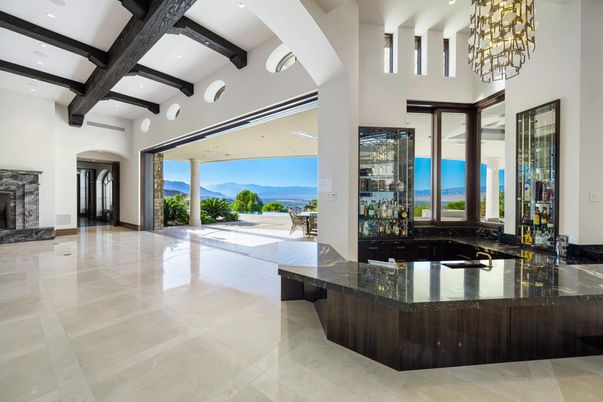 Chandelier, Fireplace, Interior, Recessed Lighting, Wooden Beams