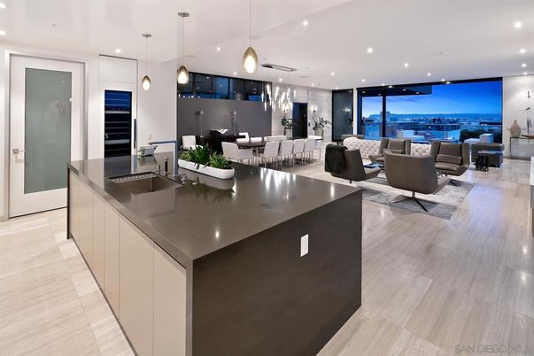 Dining room, Interior, Kitchen, Living room, Pendant Lights, Recessed Lighting, Water