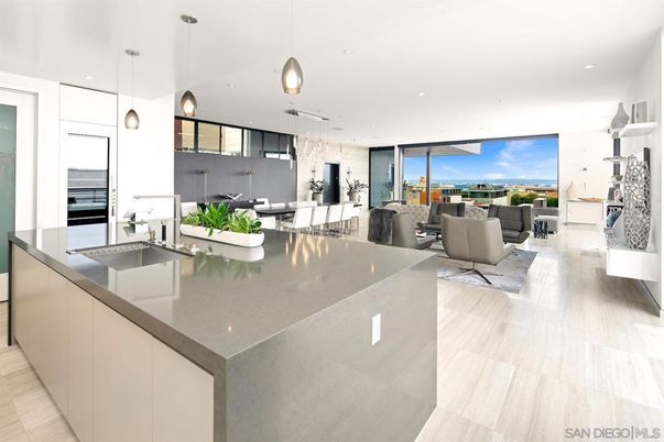 Dining room, Interior, Kitchen, Living room, Pendant Lights, Recessed Lighting, Stainless Steel Appliances, Water
