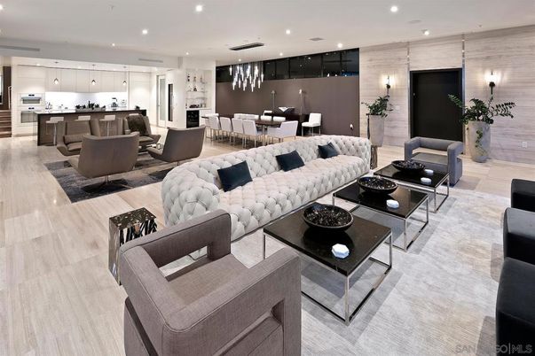 Dining room, Interior, Kitchen, Living room, Pendant Lights, Recessed Lighting, Stainless Steel Appliances, Wood Texture Flooring