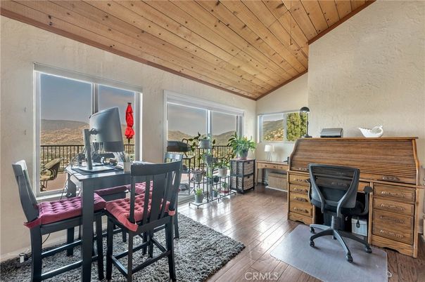 Home Office, Interior, Wooden Ceilings, Wood Texture Flooring