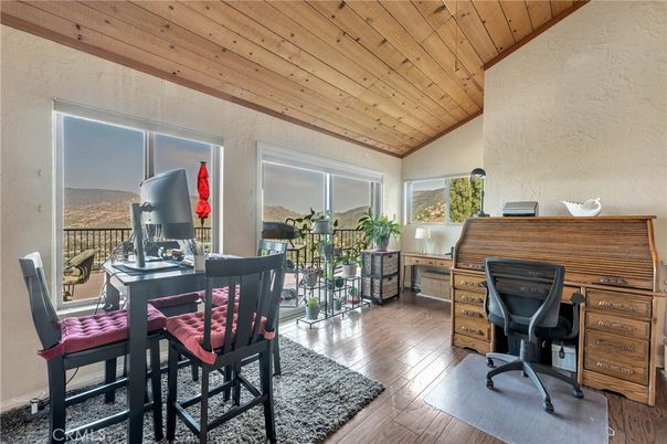 Home Office, Interior, Wooden Ceilings, Wood Texture Flooring