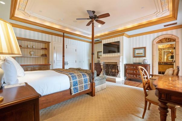 Bedroom, Fireplace, Interior, Recessed Lighting