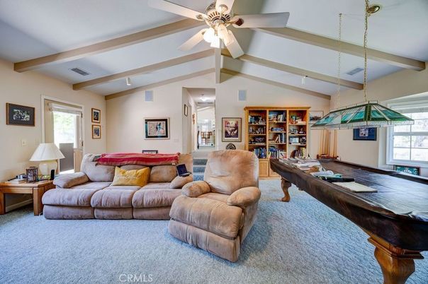 Billiard Table, Game Room, Interior, Living room, Wooden Beams