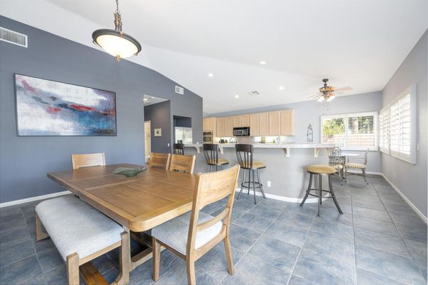 Dining room, Interior, Kitchen, Pendant Lights, Recessed Lighting