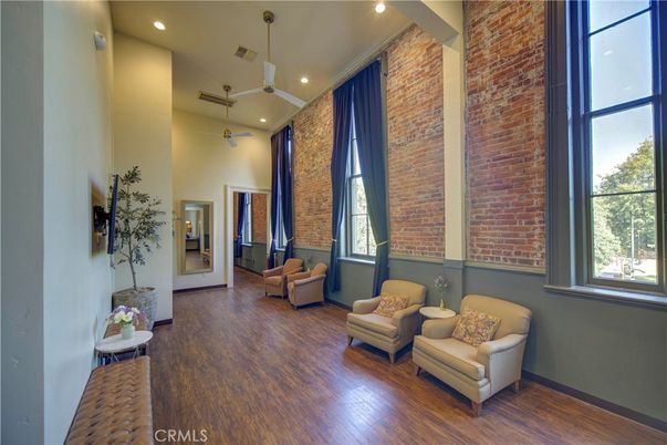 Interior, Recessed Lighting, Stone Walls, Wood Texture Flooring