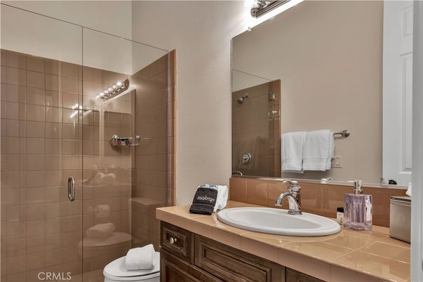 Bathroom, Glass Shower, Interior, Tile Countertops