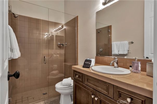 Bathroom, Glass Shower, Interior, Tile Countertops