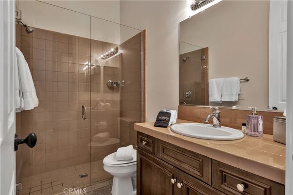 Bathroom, Glass Shower, Interior, Tile Countertops
