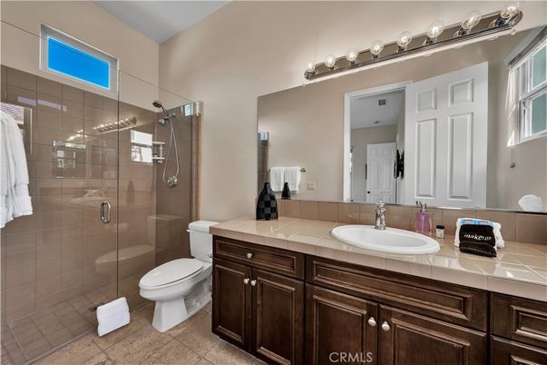 Bathroom, Glass Shower, Interior, Tile Countertops
