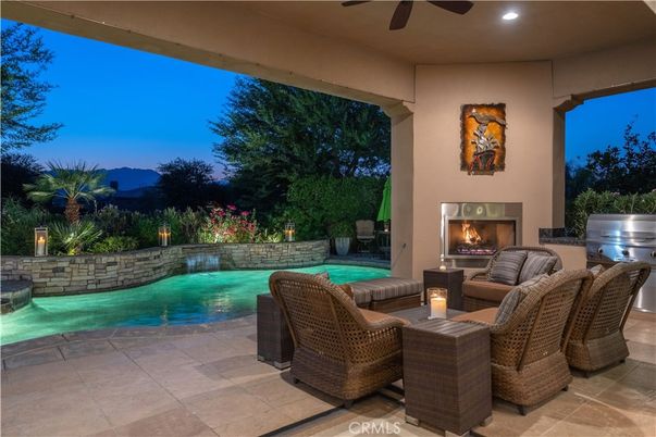 Exterior, Fireplace, Pool