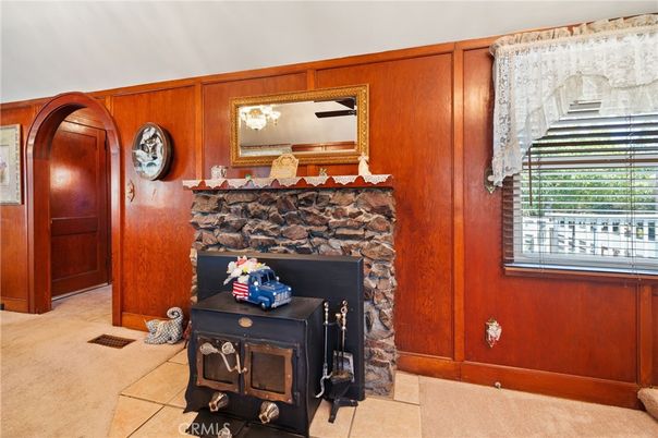 Fireplace, Interior, Wooden Walls