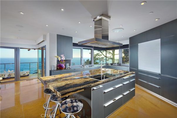 Interior, Kitchen, Recessed Lighting, Stainless Steel Appliances, Water