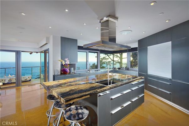 Interior, Kitchen, Recessed Lighting, Stainless Steel Appliances, Water