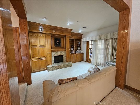 Fireplace, Interior, Living room, Recessed Lighting, Wooden Walls