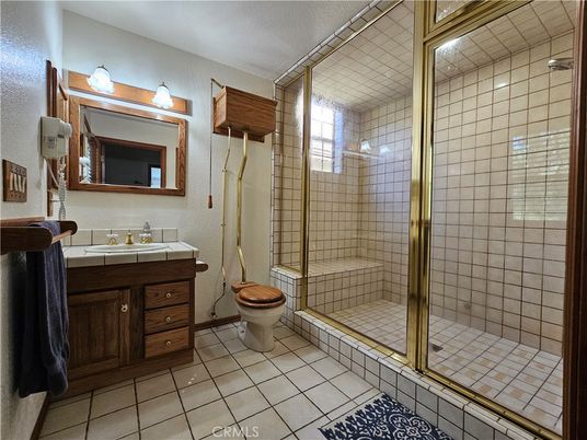 Bathroom, Glass Shower, Interior, Tile Countertops