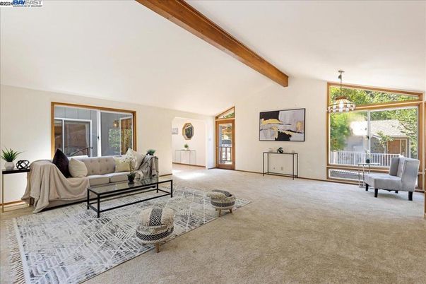 Interior, Living room, Pendant Lights, Wooden Beams