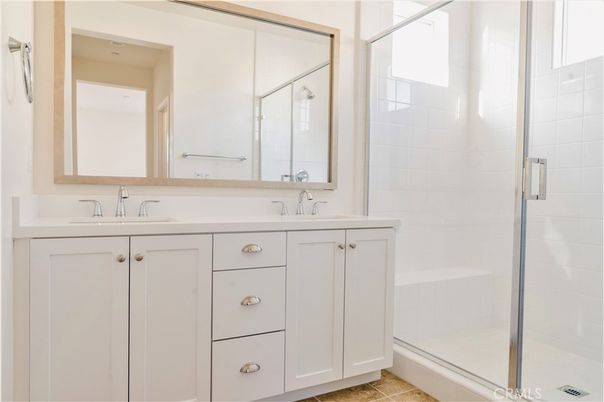 Bathroom, Dual Sink Vanities, Glass Shower, Interior