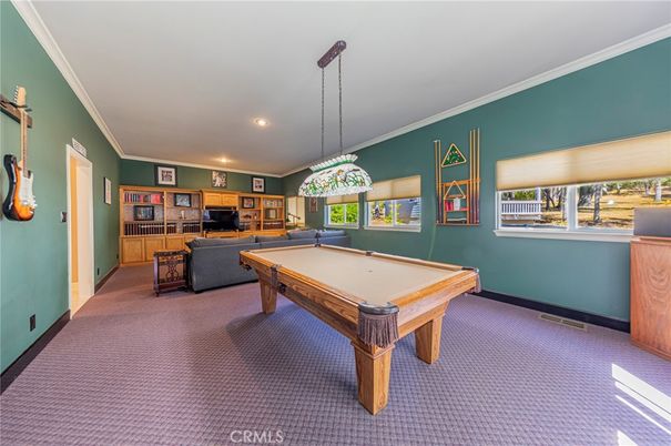 Billiard Table, Game Room, Interior, Living room, Pendant Lights, Recessed Lighting
