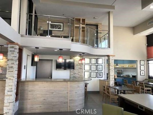 Dining room, Fireplace, Interior, Pendant Lights, Stone Walls