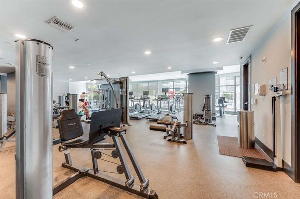 Fitness Equipment, Gym, Interior, Recessed Lighting