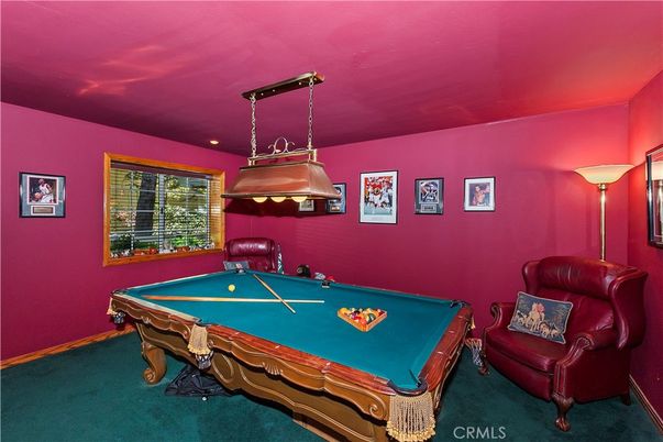 Billiard Table, Game Room, Interior, Pendant Lights, Recessed Lighting