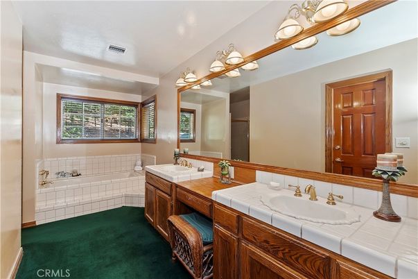 Bathroom, Dual Sink Vanities, Interior, Tile Countertops