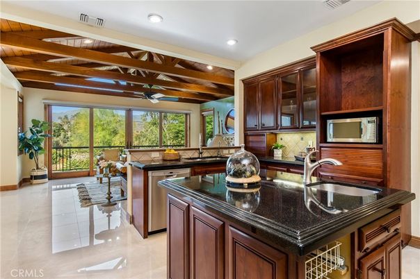 Interior, Kitchen, Recessed Lighting, Wooden Beams, Wooden Ceilings