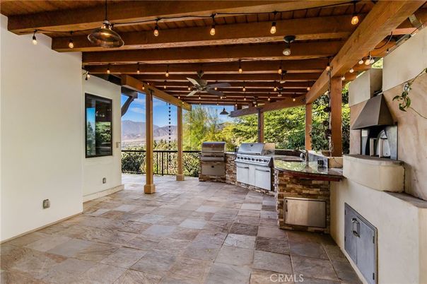 Exterior, Fireplace, Wooden Beams
