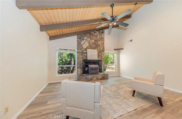 Fireplace, Interior, Stone Walls, Wooden Beams, Wooden Ceilings, Wood Texture Flooring