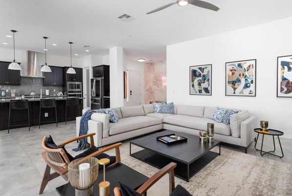 Interior, Kitchen, Living room, Pendant Lights, Recessed Lighting, Stainless Steel Appliances