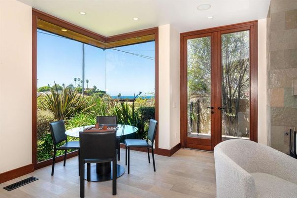 Home Office, Interior, Recessed Lighting, Water, Wood Texture Flooring